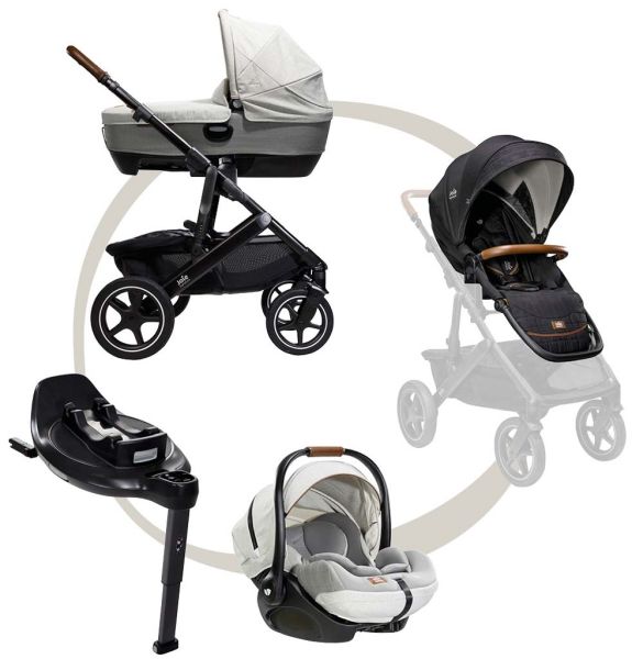 Joie Signature Vinca 4-in-1 Kinderwagen Set mit Calmi Auto-Babywanne