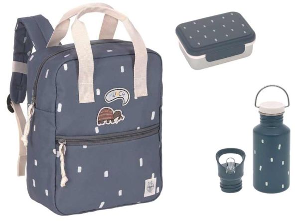 Lässig Kindergartenrucksack Set Dunkelblau