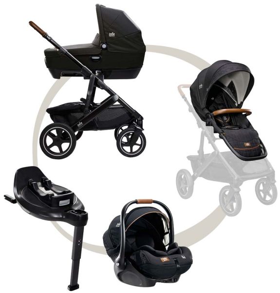 Joie Signature Vinca 4-in-1 Kinderwagen Set mit Calmi Auto-Babywanne