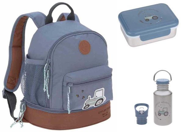 Lässig Kindergartenrucksack Set Adventure 3-teilig Traktor