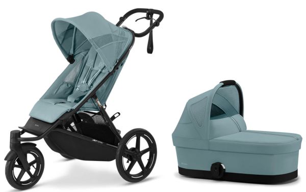 Cybex AVI Spin Jogging Kinderwagen mit Cot S Babywanne Stormy Blue