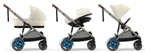 Cybex e-Gazelle pram 3-in-1 with Cybex Cloud G lie flat position