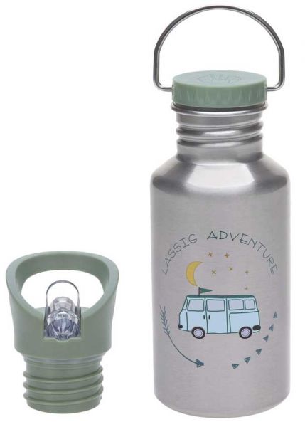 Lässig Trinkflasche Edelstahl Adventure Bus mit Schraubverschluss