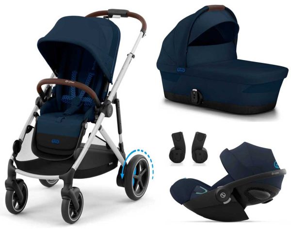 Cybex e-Gazelle pram 3-in-1 with Cybex Cloud G lie flat position